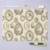 Elegante Vintage Jugendstil-Girls-Blume Seidenpapier (Handwerk)