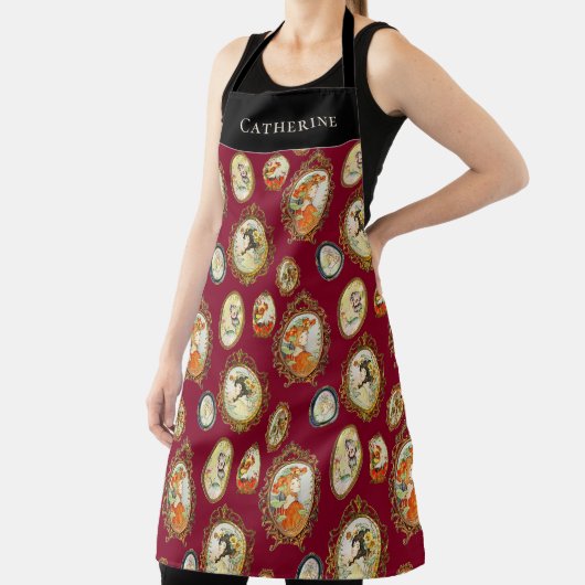 Elegante Vintage Jugendstil-Girls im Verzierten Ra Schürze (InSitu)