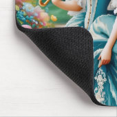 ~ Elegante Vintage junge Frau ~ Mousepad (Ecke)
