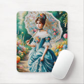 ~ Elegante Vintage junge Frau ~ Mousepad (Mit Mouse)