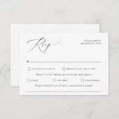 Elegante Vintage Kalligraphie-Hochzeit RSVP Karte (Vorne/Hinten)