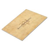 Elegante Vintage, kalligraphierte Monogramm-Vorlag Notizblock (angewinkelt)
