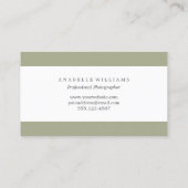 Elegante Vintage Kamera Visitenkarte (Rückseite)