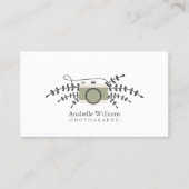 Elegante Vintage Kamera Visitenkarte (Vorderseite)