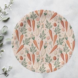 Elegante Vintage-Karotten mit Blüten und kleinen E Pappteller