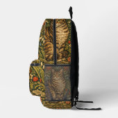 Elegante Vintage-Katze, florales Botanisches Bedruckter Rucksack (Rechts)
