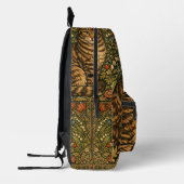 Elegante Vintage-Katze, florales Botanisches Bedruckter Rucksack (Links)