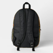 Elegante Vintage-Katze, florales Botanisches Bedruckter Rucksack (Rückseite)