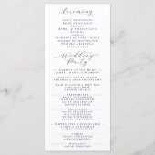 Elegante Vintage-Kirchenillustration Hochzeit Programm (Rückseite)