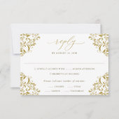 Elegante Vintage klassische Hochzeit RSVP Karte (Vorderseite)