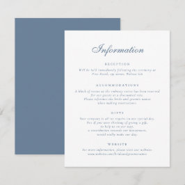 Elegante Vintage klassische Hochzeitsinformationen Einladung