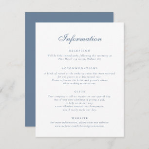 Elegante Vintage klassische Hochzeitsinformationen Einladung