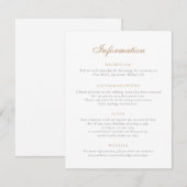 Elegante Vintage klassische Hochzeitsinformationen Einladung (Vorne/Hinten)