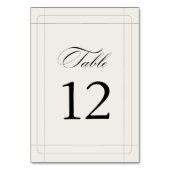Elegante Vintage klassische Tischnummer (Vorderseite)