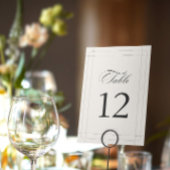 Elegante Vintage klassische Tischnummer
