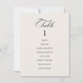 Elegante Vintage klassische Tischnummer (Vorderseite)