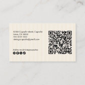 Elegante Vintage Kochgeräte Visitenkarte (Rückseite)