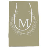 Elegante Vintage Kranzdekoration Mittlere Geschenktüte (Vorderseite)