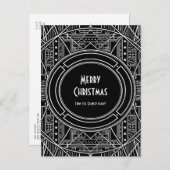 Elegante Vintage Kunst Deko Frohe Weihnachten Postkarte (Vorne/Hinten)