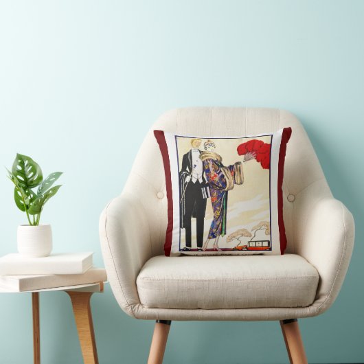 Elegante Vintage Kunst, Dichtung und Musik Kissen (Stuhl )