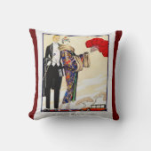 Elegante Vintage Kunst, Dichtung und Musik Kissen (Vorderseite)