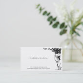 Elegante Vintage Kunst Schöne Visitenkarte Blätter (Stehend Vorderseite)