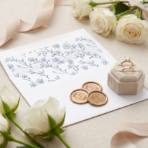 Elegante Vintage-Künstler-Blumen-Botanische Hochze