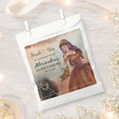 Elegante Vintage Kupfer-Rose Quinceañera Gefälligk Geschenktütchen (Ausgeschnitten)