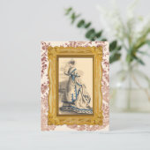 Elegante Vintage Lady Postkarte (Stehend Vorderseite)