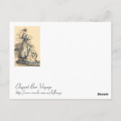 Elegante Vintage Lady Postkarte (Rückseite)