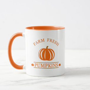 Elegante vintage landwirtschaft frische Kürbisse f Tasse