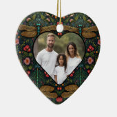 Elegante Vintage Libelle botanisch Keramik Ornament (Rechts)