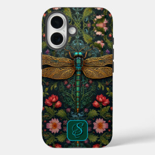 Elegante Vintage Libelle botanische Persönlichkeit iPhone 16 Hülle