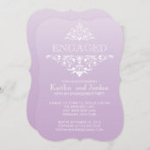 Elegante Vintage, Lila Geblüht Einsatzpartei Einladung (Vorne/Hinten)