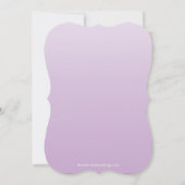 Elegante Vintage, Lila Geblüht Einsatzpartei Einladung (Rückseite)