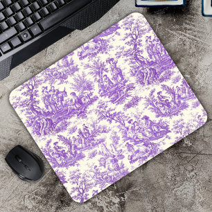 Elegante Vintage lila Toile de jouy Mousepad