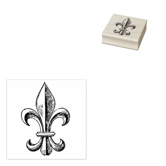 Elegante Vintage Lilie Gummistempel (Stempel)