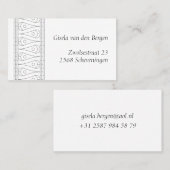 Elegante Vintage Linie Art: Visitenkarte (Vorne/Hinten)