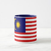 Elegante Vintage malaysische Flag Covered Keramik Tasse (Zentrum)