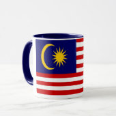 Elegante Vintage malaysische Flag Covered Keramik Tasse (Vorderseite Links)