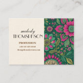 Elegante Vintage Mandala-Blüten Visitenkarte (Vorderseite)