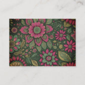 Elegante Vintage Mandala-Blüten Visitenkarte (Rückseite)