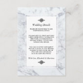 Elegante Vintage Marmorhochzeit - Details Begleitkarte (Vorderseite)