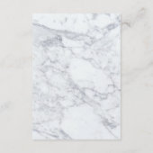 Elegante Vintage Marmorhochzeit - Details Begleitkarte (Rückseite)