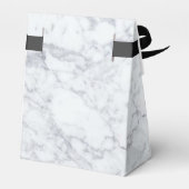 Elegante Vintage Marmorhochzeit Geschenkschachtel (Rückseite)