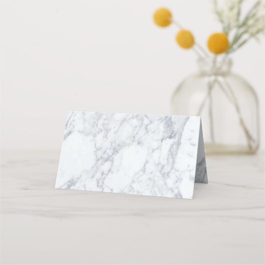 Elegante Vintage Marmorhochzeit Platzkarte (Rückseite)