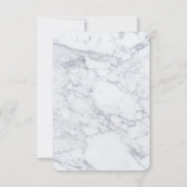 Elegante Vintage Marmorhochzeit RSVP Karte (Rückseite)