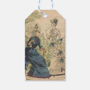 Elegante Vintage Mode Ladys Outing Geschenkanhänger