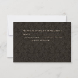 Elegante Vintage moderne RSVP Card Wedding Brown