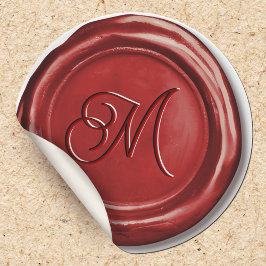 Elegante, Vintage Monogram Wax Siegel Stickers